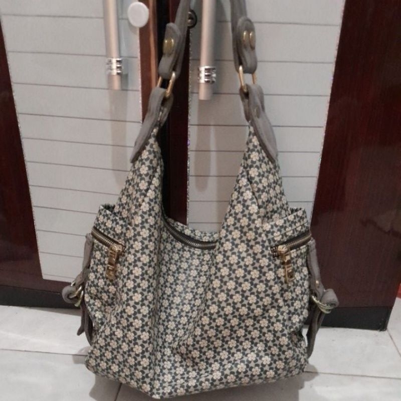 shoulderbag SSAMZIE SSIOT branded original kulit mix kanvas monza bag preloved