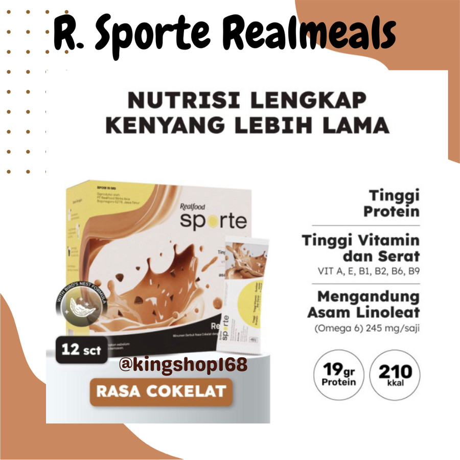 

Realfood Sporte Realmeals Bird’s Nest Sereal Protein 12 pcs Cokelat