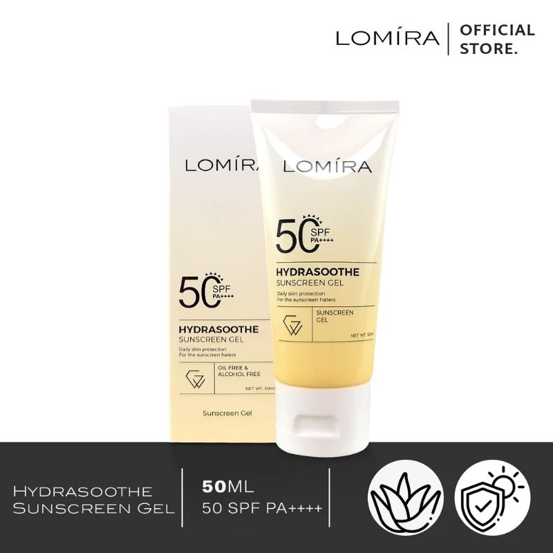 Sunscreen. Sunblock. Lomira Hydrasoothe Sunscreen Gel. Sunblock Wajah. Sunscreen Wajah