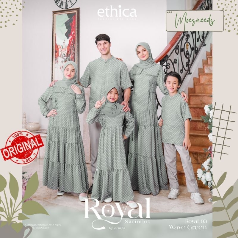 ETHICA Sarimbit Keluarga Royal 03 Wave Green