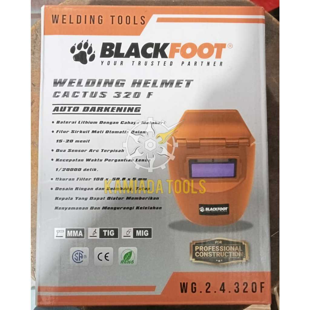 Helm Las Otomatis BLACKFOOT/Kap Las Otomatis/Kedok Las Otomatis
