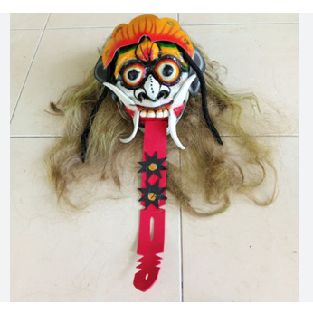 sannalapaks ✔ topeng leak Bali bahan mika / mainan anak topeng leak bali / Topeng bali rambut panjan