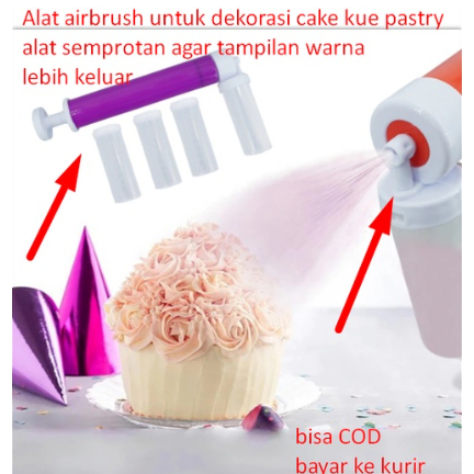 Alat hias kue / Semprotan dekorasi kue / Cake Airbrush spray/ Pewarna cake