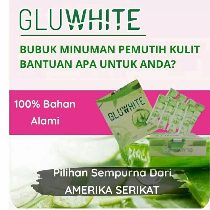 Gluwhite minuman Bubuk Collagen Pemutih Badan