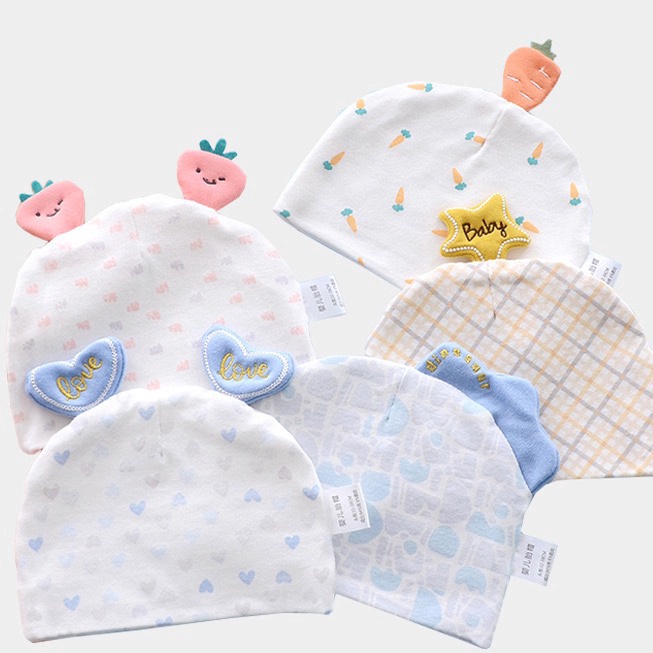 SYPJ9848 Dijamin Ori ￼Leleoncare Topi Bayi Topi Kupluk Bayi / Topi Bayi Baru lahir Topi Bayi Laki La