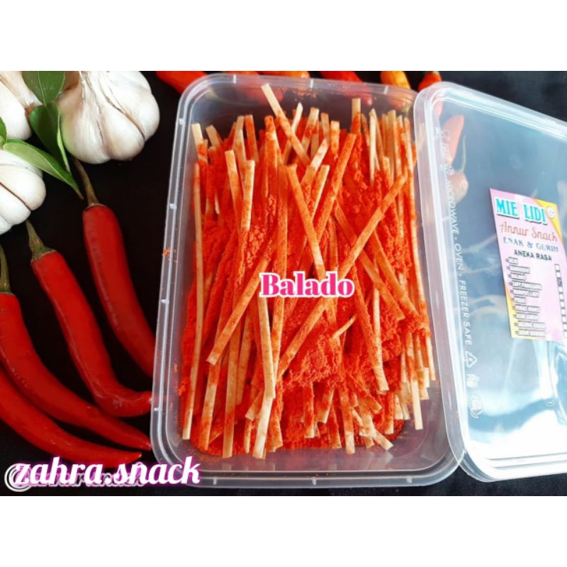 

Mie Lidi Gepeng Pedas BOX 500ml 150gr