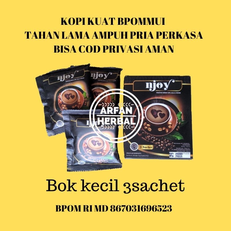 

kopi njoy original bpom baru 3sachet