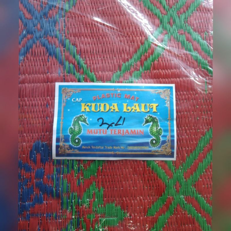 tikar plastik mat cap kuda laut 2x4