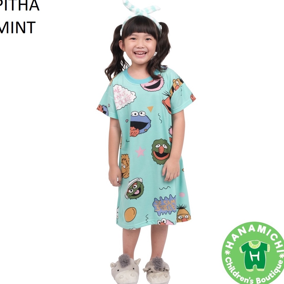 ⚡XPRESS⚡ Hanamichi PITHA Dress Anak Lengan Pendek Full Print