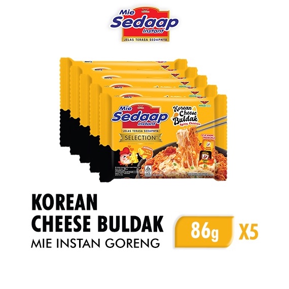 

✾SUPER DISKON♥ Sedaap Mie Instan Goreng Korean Cheese Buldak Bag 86 gr x5