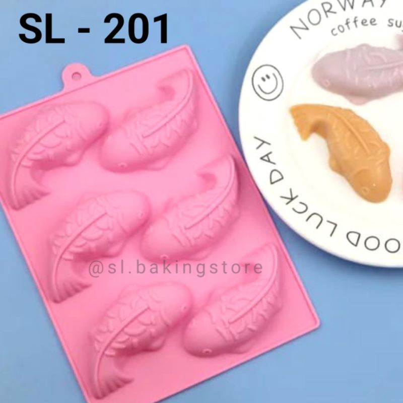 SL-201 CETAKAN SILIKON PUDING/FONDANT/COKLAT/JELLY IKAN KOI