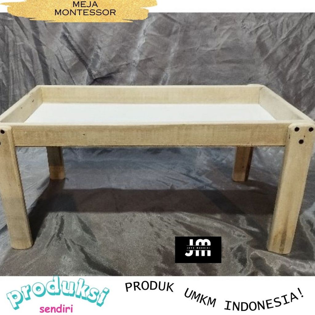 Meja Montessori pasir mainan edukasi anak meja kayu