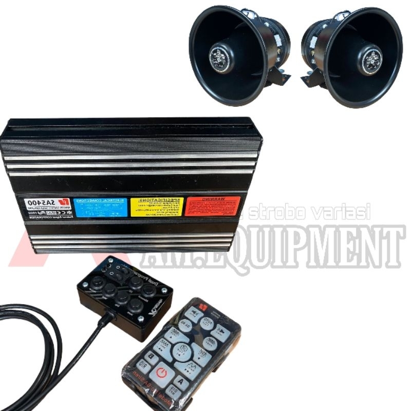 Modul Sirine Whelen HHS 400 Watt Dual tone Dual IC Big Power Wireless dengan Volume Federal signal