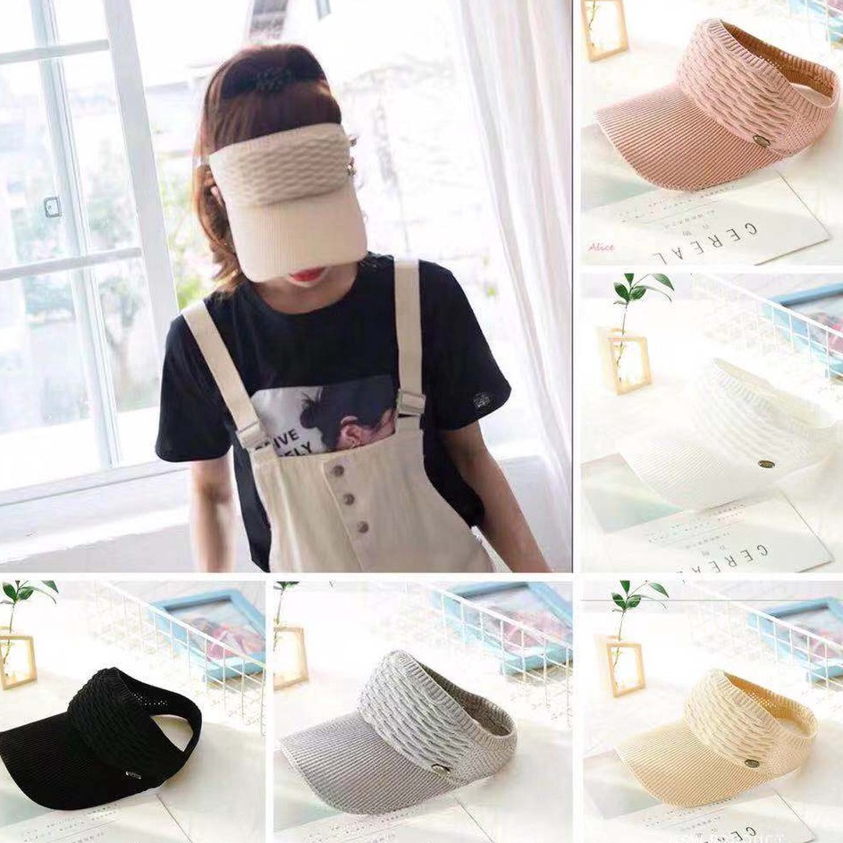 (COD)Topi Fashion murah Baseball Kosong Bahan Rajut Warna Polos untuk Pria / Wanita topi jilbab