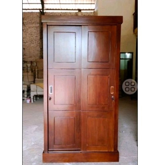 lemari jati sleding pintu 2