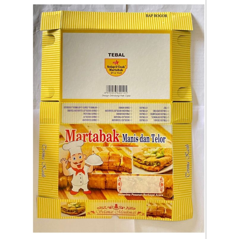10 PCS - KOTAK MARTABAK/KOTAK KUE UK 21x13,5/DUS KUE MARTABAK