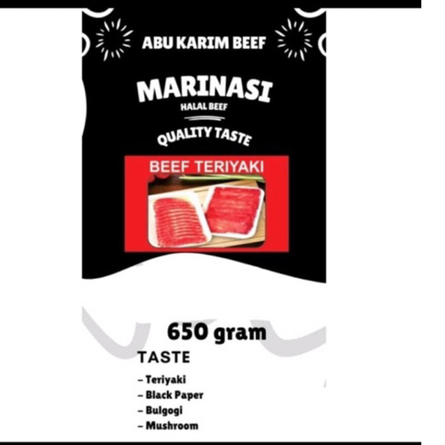 

Slice non lemak marinasi 650gr