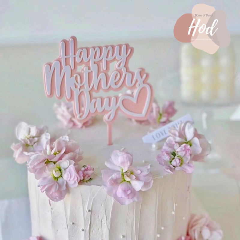 Topper Happy Mother's Day hiasan kue Hari Ibu mother Day untuk mama ibu mom