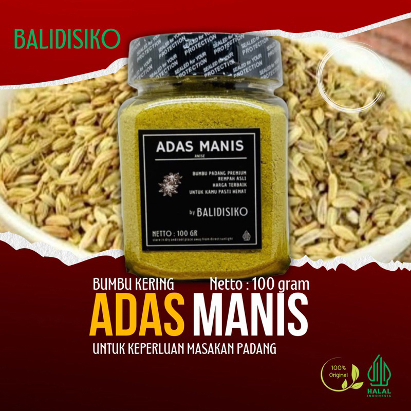 

Adas Manis Bubuk Kering 100 gram