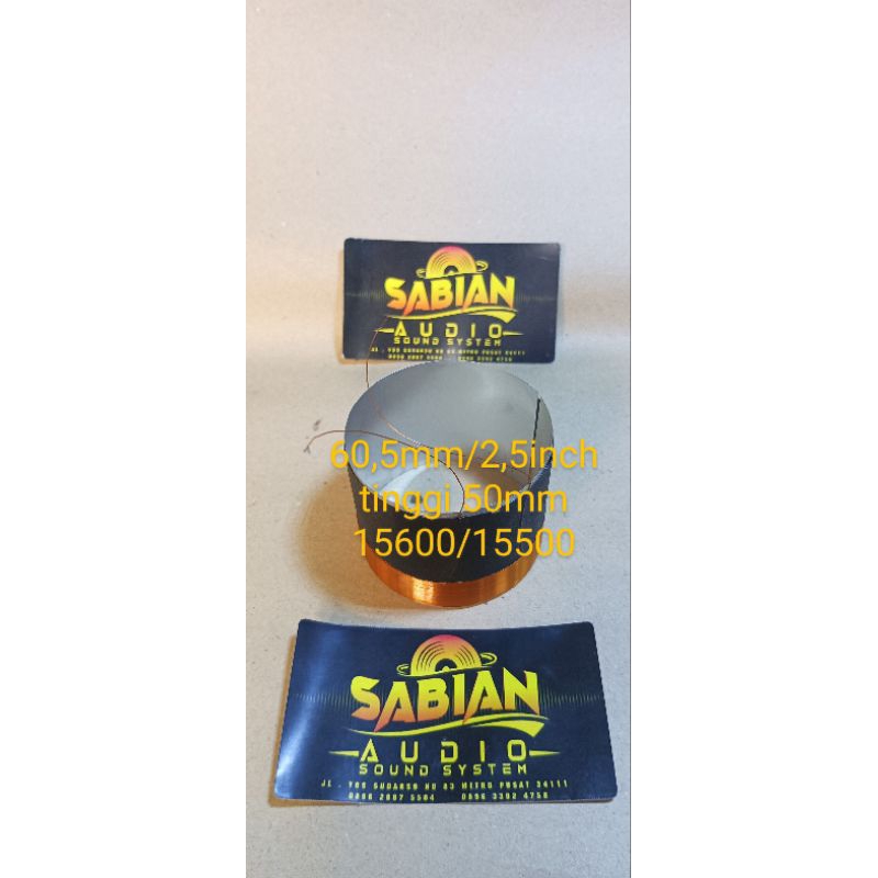 SPUL SPOOL SPEAKER VOICE COIL 60,5MM cocok untuk 15600/15500 kawat tembaga murni