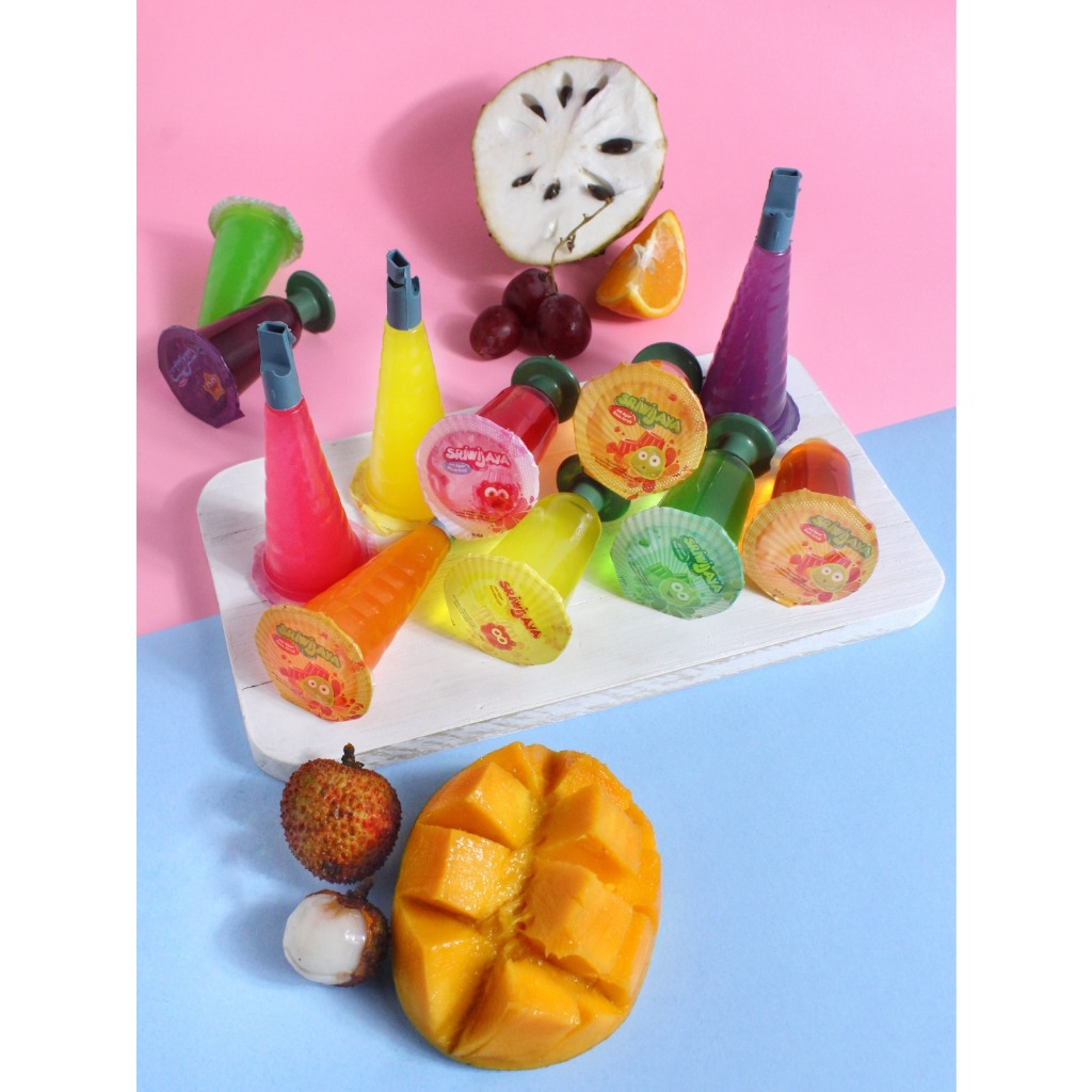 

Jeli Agar Aneka Rasa Buah - Piala 300g - 10 Pcs @30g