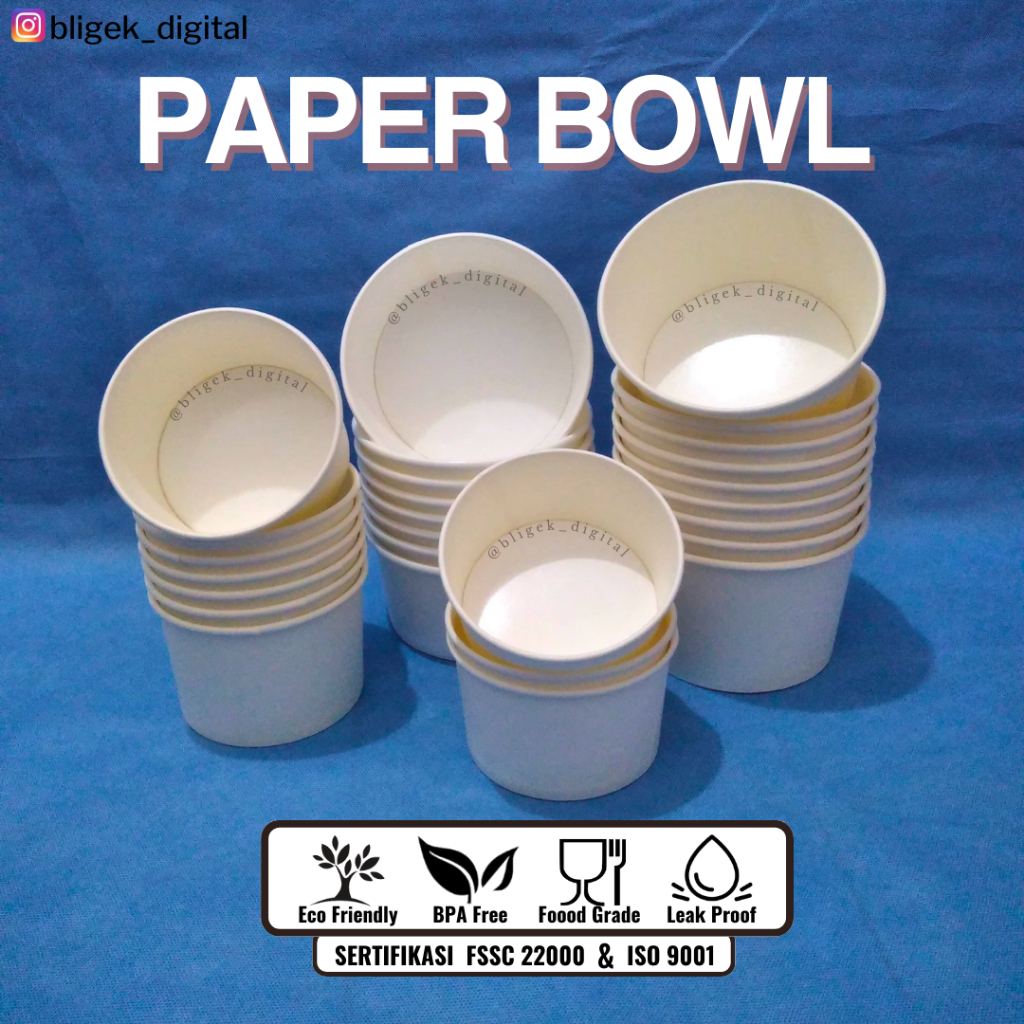 Paper Bowl / Rice Bowl / Mangkok Kertas PUTIH