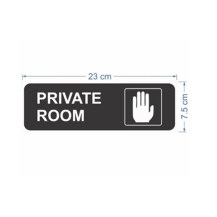 

STIKER Vynil PROMO MURAH PRIVATE ROOM 7,5x23 CM SIGN RAMBU K3