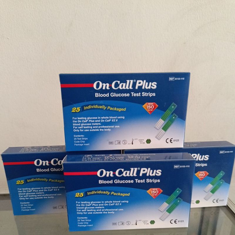 ON CALL PLUS STRIP TEST GLUCOSE STIK ISI ULANG CEK GULA DARAH ISI 25