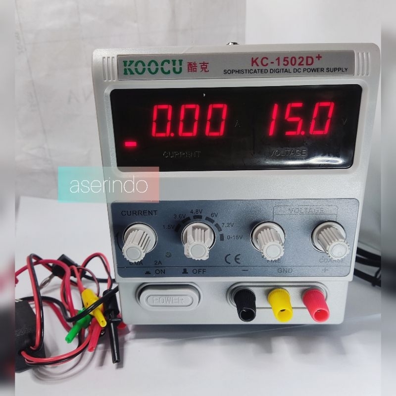 DC POWER SUPPLY DIGITAL KOOCU KC-1502D+ OTOMATIS+BUZZER+RF 2A 15V