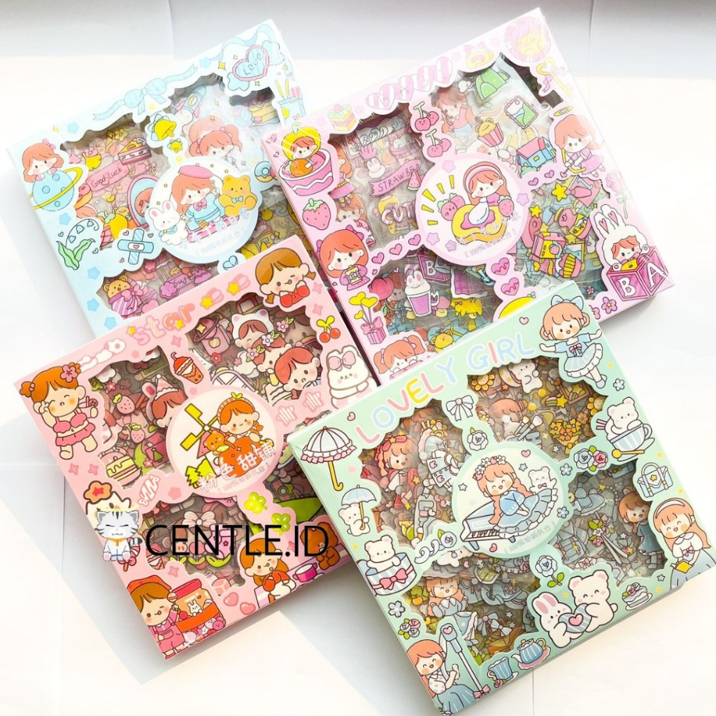 

CENTLE.ID Box Stiker Senmu isi 100 lembar waterproof Anti Air sticker hadiah kado unik lucu mainan anak