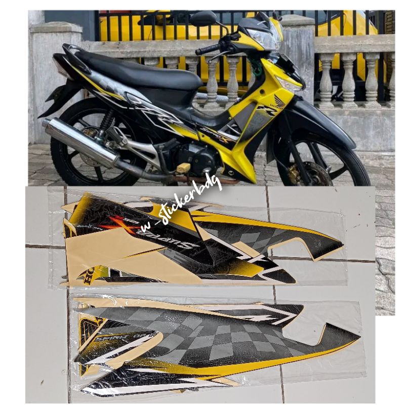 Striping Lis Stiker Honda Supra X 125 R 2008 Kuning