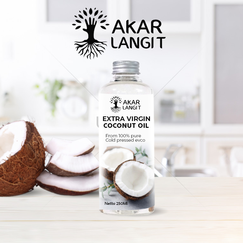 

AKARLANGIT VCO PREMIUM / VCO Virgin Coconut OIL 250ML / MINYAK KELAPA MURNI 100% / COCONUT OIL - 250 ML