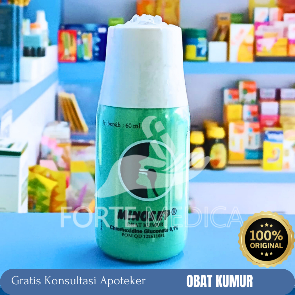 Minosep Obat Kumur 0.1% 60 ml (Hijau) - Sariawan