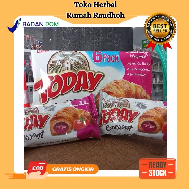 

ELVAN TODAY CROISSANT STRAWBERRY - ROTI KHAS ARAB 1 PACK ISI 6PCS