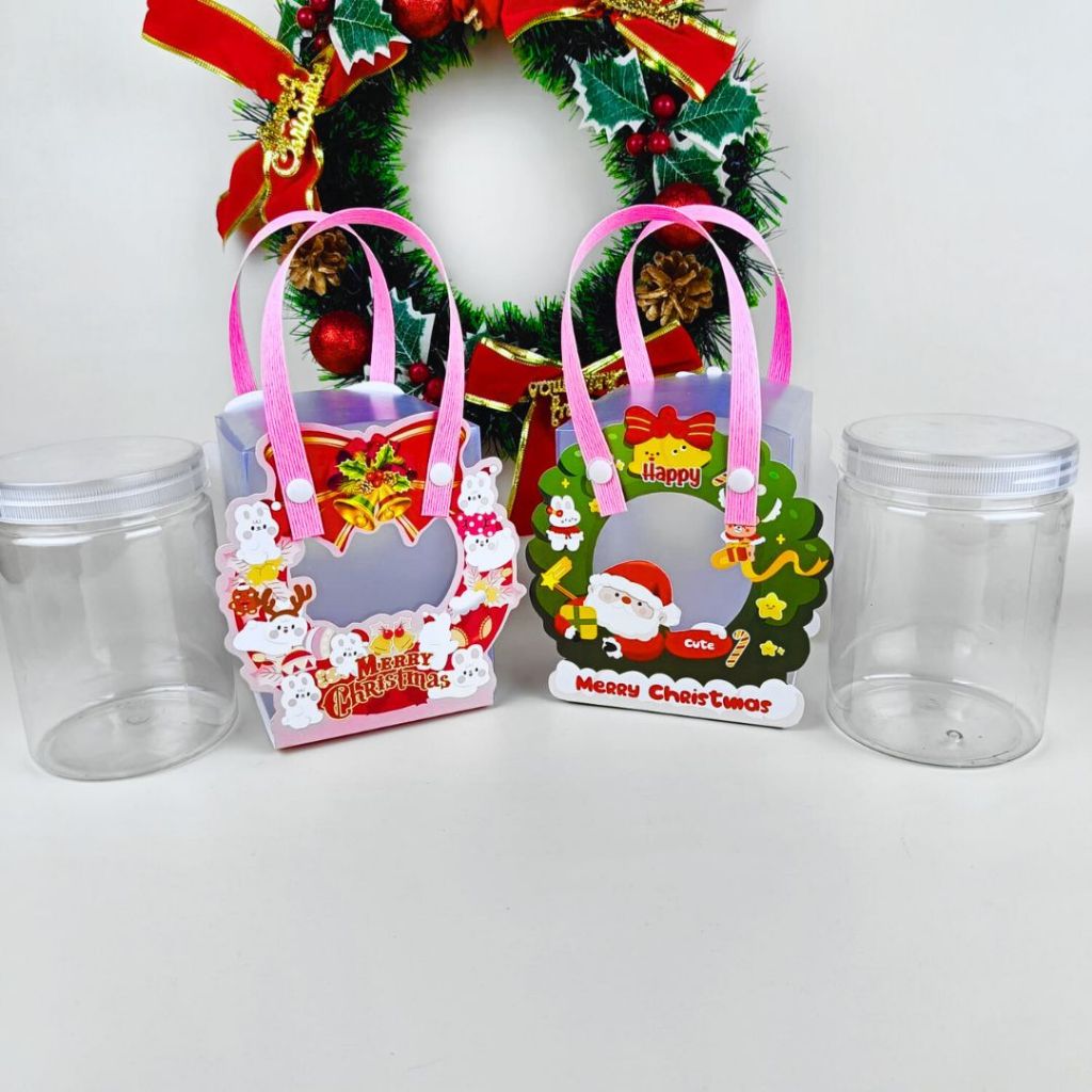 

Mika Box Jar isi 1 Christmas / Goodie Bag Toples Snack Souvenir Natal