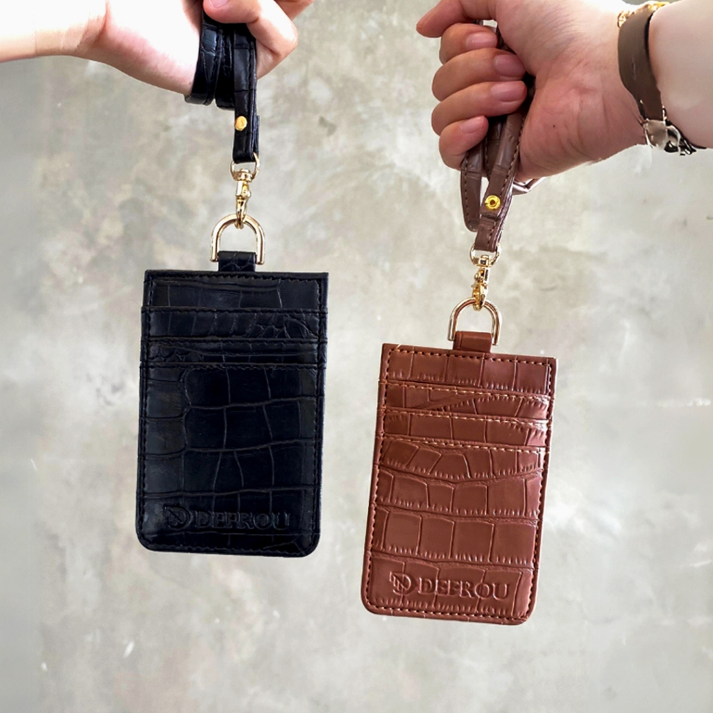 

Lanyard ID Card Wallet Wanita | Dua Sisi Bolak Balik | Defrou Tracy