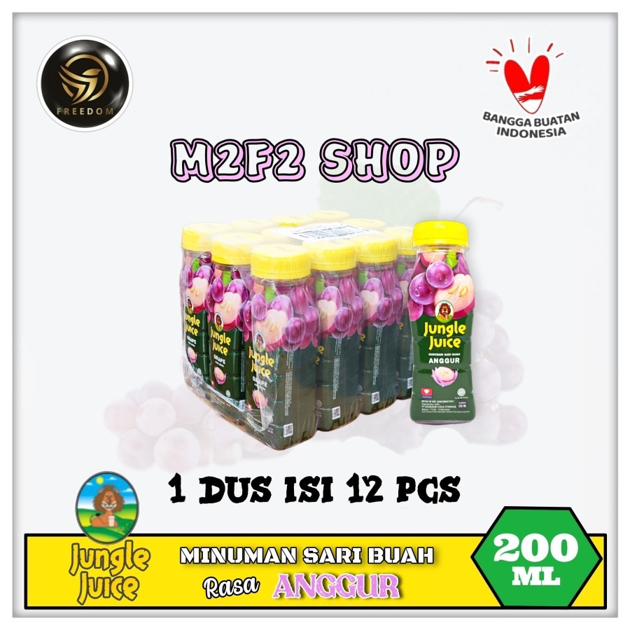 

Diamond Jungle Juice Grape | Jus Anggur Botol Pet - 200 ml (Kemasan Pack)