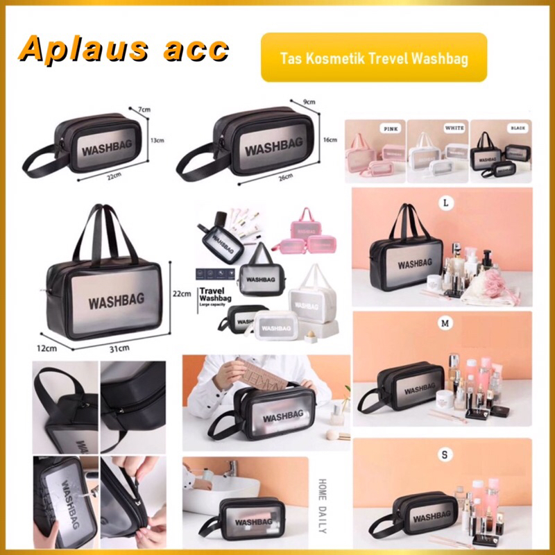 Tas Kosmetik Travel Transparan Tas Kosmetik Anti Air Pouch Travel Washbag
