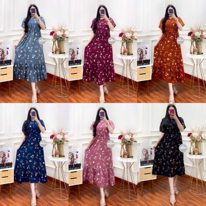 Dian Putri - Daster wanita panjang Rayon Grade A Busui resleting depan l Daster chibi