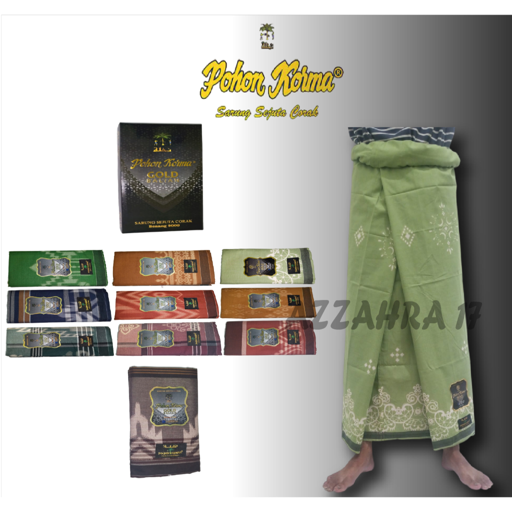 Sarung Pohon Kurma Gold Balian Warna 1pcs