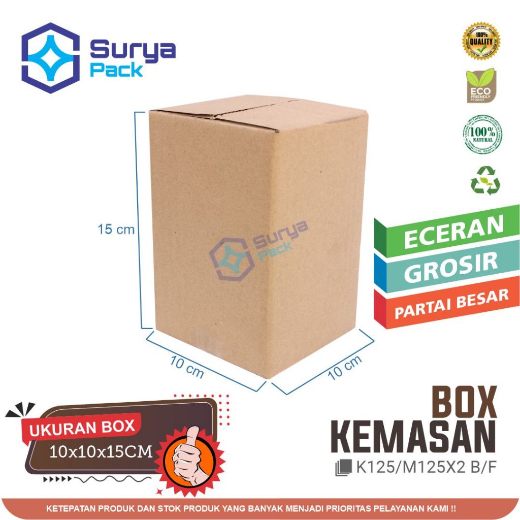 

KARDUS PACKING / KARTON BOX POLOS 10x10x15 CM