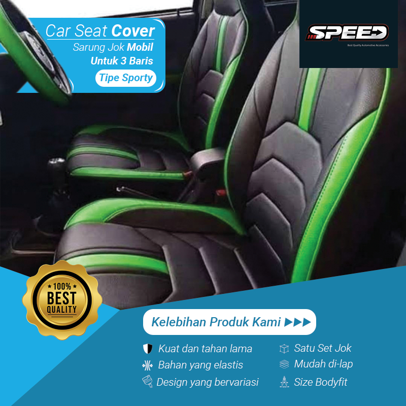 Sarung Jok Cover Jok Seat cover Seat Cover Design Sporty Model 6 Mobil Xenia 3 Baris Bahan MYO