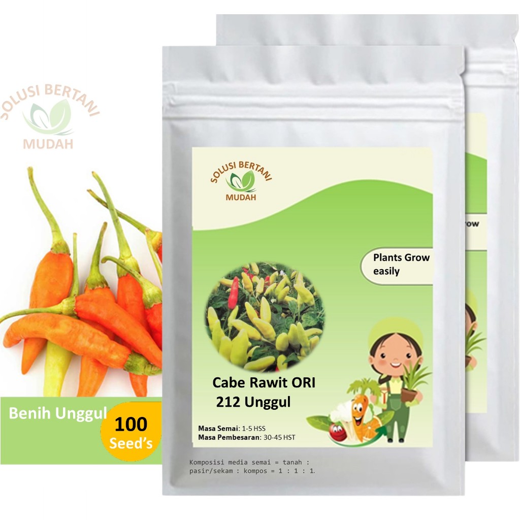 100 Bibit Cabe Rawit ORI 212 Unggul