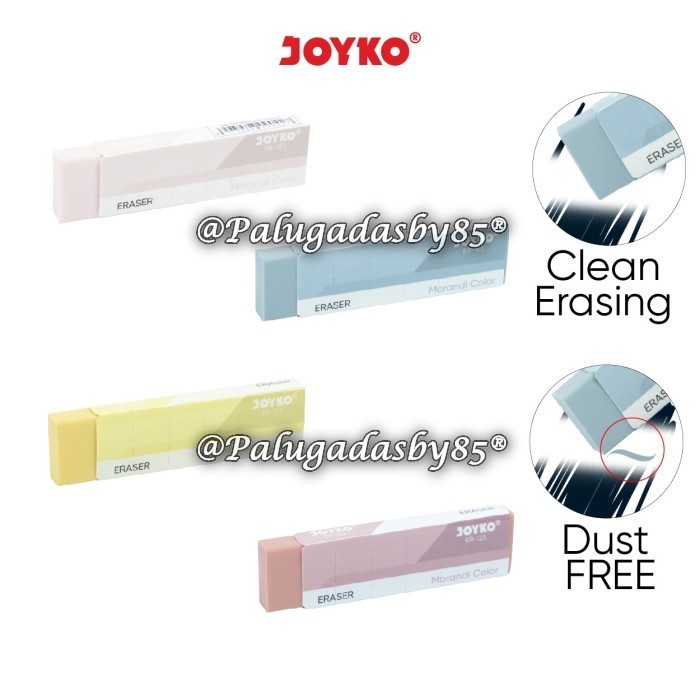 

(1 Biji) Penghapus JOYKO ER-123 Morandi / Penghapus Eraser Joyko ER-123 Morandi Color / Eraser Joyko ER-123 / Joyko ER 123 / Joyko ER123