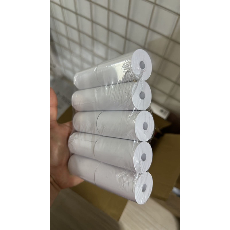 

Kertas Struk Thermal 57x40mm Hitam Per Roll Isi 10pc Coreless