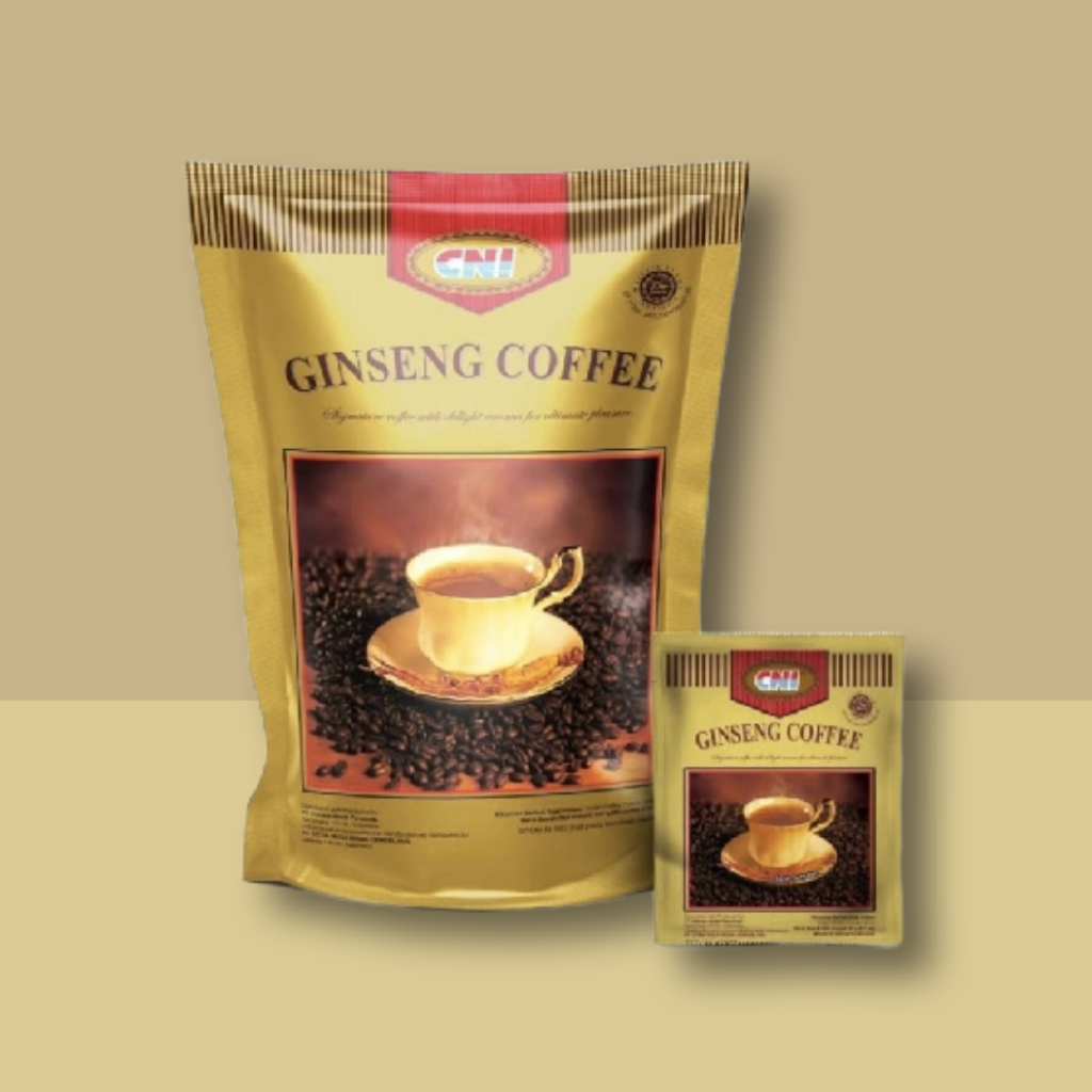 

Kopi ginseng CNI terbuat dari perpaduan kopi arabika, robusta dan ginseng yang terjamin kualitasnya isi 20 sachet