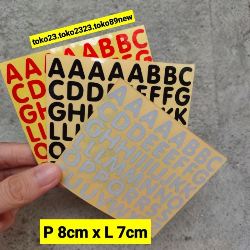 stiker huruf abjad stiker cutting nama