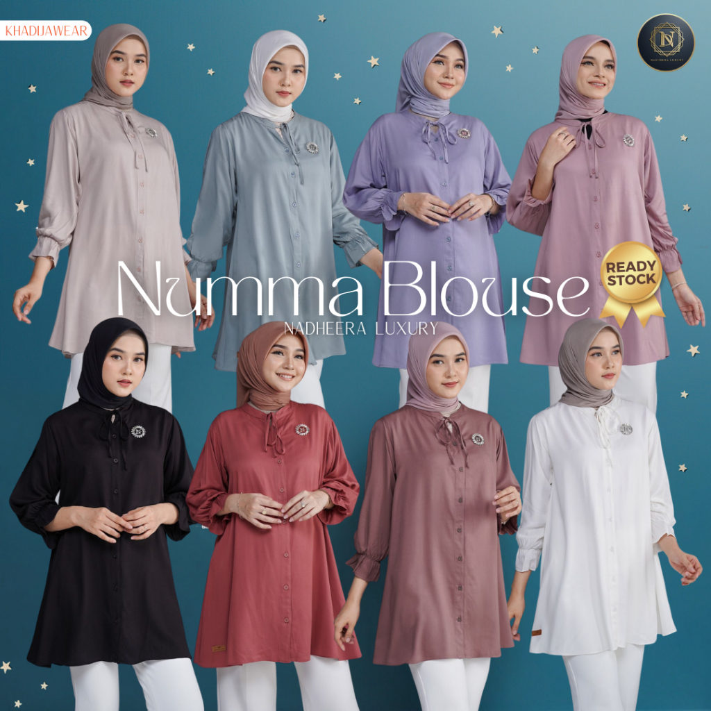 [BISA COD] NADHEERA LUXURY NUMMA BLOUSE NADHEERA LUXURY blus atasan wanita nadhera rayon