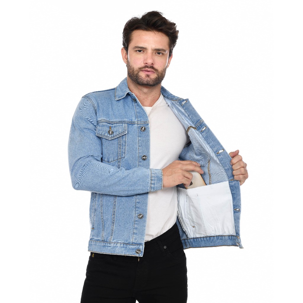 hot rafen jaket jeans denim pria wanita unisex original