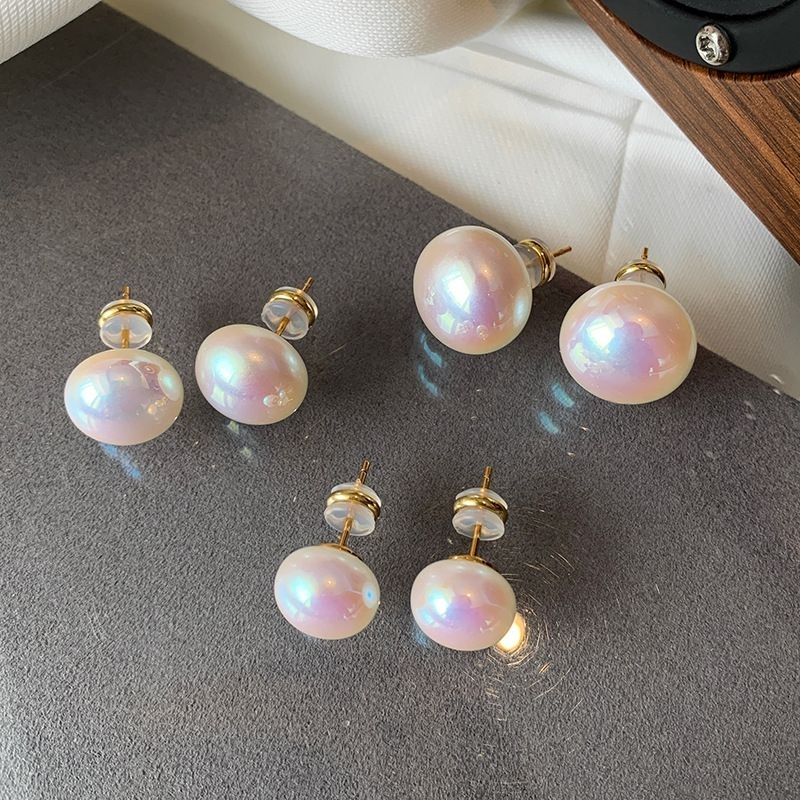 Anting Tusuk Bulat Mutiara Hijab Friendly - Zora